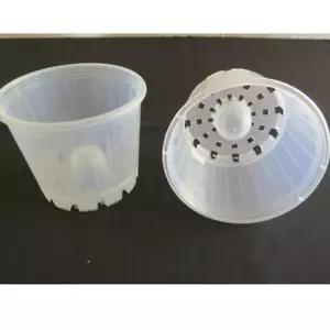 ORCHID POT CLEAR - 80mm x 70mm - Pack of 10 Pots - Picture 1 of 1