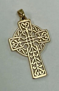 Nicht mehr produziert James Avery 14k Gelbgold "verziert" Keltenkreuz 7,5 Gramm Q3Q3 - Bild 1 von 4