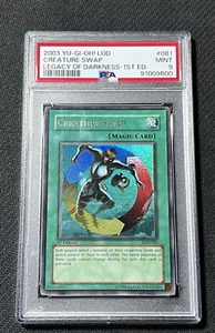 Yu-Gi-Oh! Creature Swap LOD-081 Ultra Rare 1st Edition PSA 9 Mint! - Picture 1 of 4