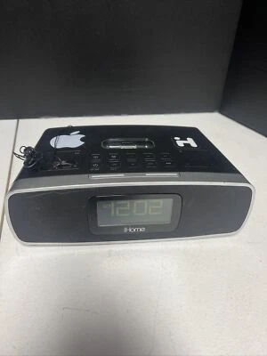 Radio reloj despertador doble iHome iP90 AM/FM/convertidor de iPhone sin probar Foto 1 de 4