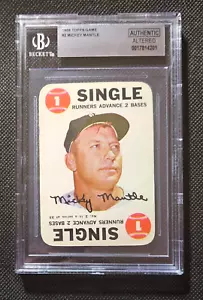 Mickey Mantle 1968 Topps Juego #2 Grado Auténtico Alterado Beckett - Imagen 1 de 2