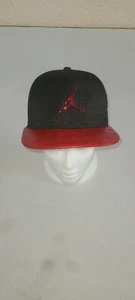 Jordan Jumpman Youth Hat Adjustable Snapback  Flat Brim Red On Black Some... - Picture 1 of 7