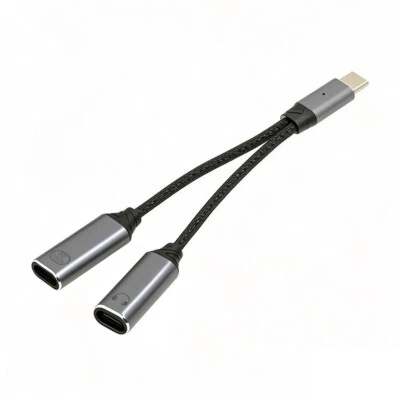 USB-C Type-C Male to Audio DAC & Power 100W PD Cable for Laptop Tablet Phone - Image 1 of 2