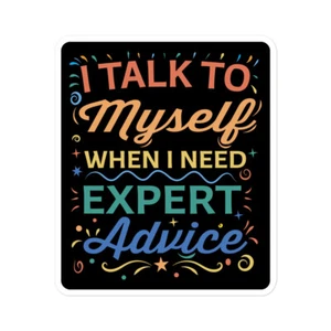 Expert Advice Vinyl Sticker - Multicolor Script Design - Bild 1 von 4