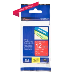 Beschriftungsband original Brother P-touch TZe-435 weiß/rot 12mm f. 1830, D400  - Bild 1 von 7