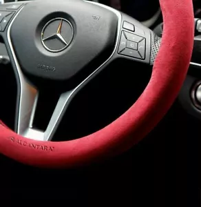Alcantara Car Steering Wheel Cover Free Size 100% Italy Original Fabric(Circle) - Picture 1 of 3