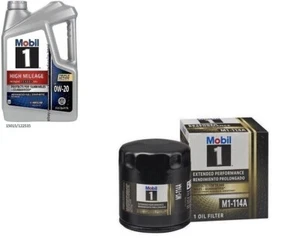 Mobil1 M1-114A Engine Oil Filter & 5 Quarts Mobil1 0W20 Full Synthetic Motor Oil - Picture 1 of 1