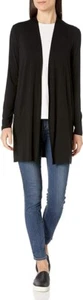 Cardigan donna manica lunga aperto davanti nero taglia M UK8-10 - Foto 1 di 6