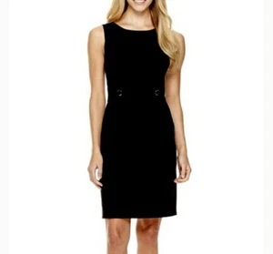 Chelsea Rose Damen ärmelloses Etui-Kleid mit Seitenlasche schwarz 8 - Bild 1 von 1