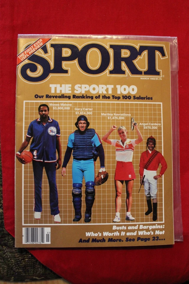 1983 SPORT-Moses Malone-Gary Carter-Martina-Cordero-Celtics vs 76ers-USFL - Image 1 of 1