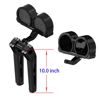 10“ Tall 1.0" Handlebar Black Risers for Harley Touring Road Glide FLTRXS 15-23 - Image 1 of 4