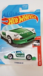 Hot Wheels 2019 HW Rescue Series #122 '71 Porsche White POLIZEI FYC80 - Picture 1 of 2
