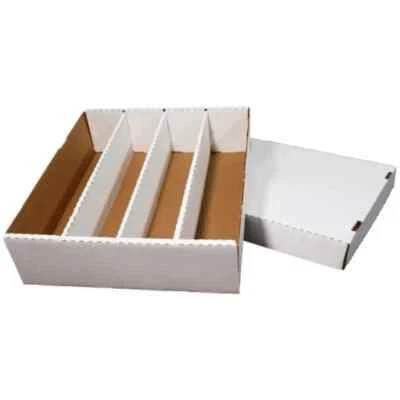 3-Pack 3200 Count 4-Row Trading Card Storage Boxes – Fits Sports & TCG Cards  - Image 1 of 3