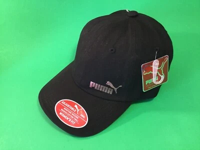 New PUMA OSFA Adjustable Fit Women’s Snapback Cap Hat ONE SIZE Black w/Gold Rose - Image 1 of 4