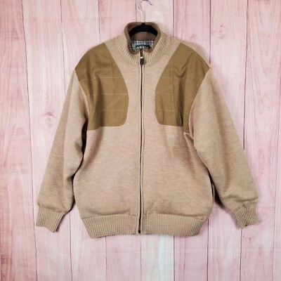 Chaqueta ORVIS Lana Cremallera Completa Talla Mediana Tiro Bombardero Caza Gruesa Marrón Foto 1 de 4