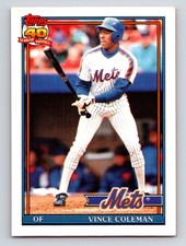 1991 Topps Traded Vince Coleman New York Mets #23T