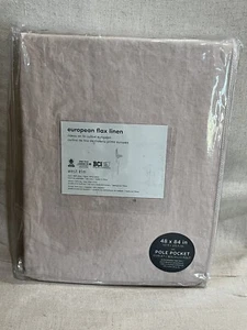 West Elm Belgian Flax linen Pole Pocket 48x84 ONE PANEL Dusty Blush - Picture 1 of 2