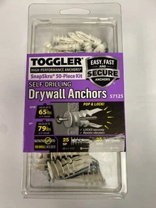 Toggler Self Drilling Drywall Anchors 50-piece kit. 57125 - Picture 1 of 1