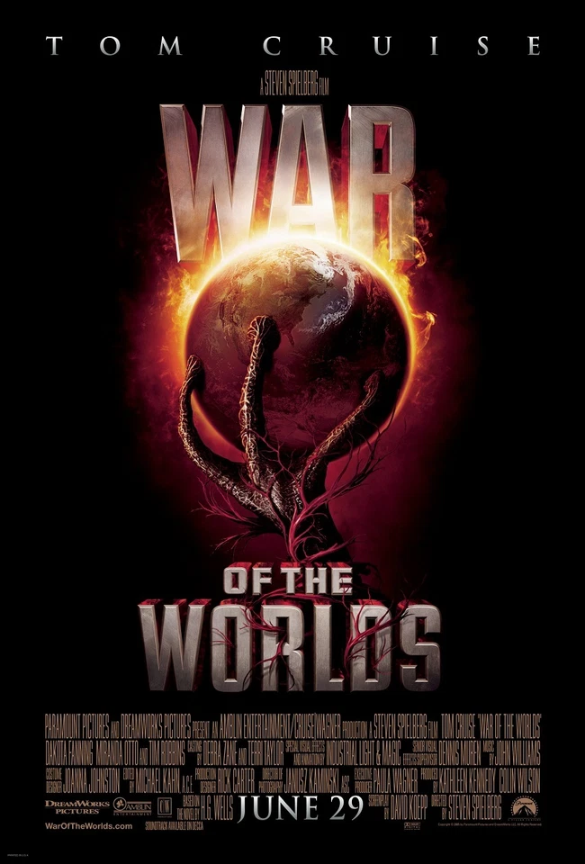 War Of The Worlds movie poster (b) : 11 x 17 inches - Tom Cruise, Spielberg