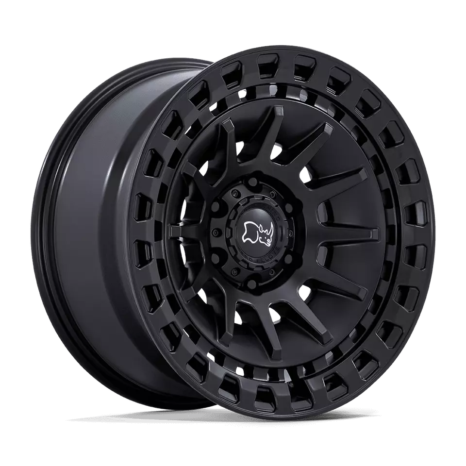 18 Inch Matte Black Rhino Wheels Rim Chevy Truck Silverado GMC Sierra 1500 6 Lug - Image 1 of 4