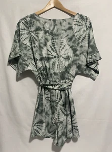 Tyche One Piece Tie Dye Kimono Sleeve Romper Womens Size S with belt tie - Picture 1 of 8