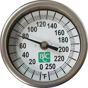 3" dial Brewing Beer Homebrew Thermometer with 6" stem 0/250 F - Picture 1 of 3
