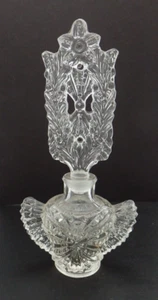 Botella de perfume Art Deco de colección y tapón de vidrio esmerilado Checoslovaquia Art Nouveau - Imagen 1 de 11