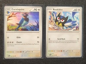 Corvisquire 165/193 & Rookidee 164/193 Pokemon card SV Paldea Evolved NM - Picture 1 of 1