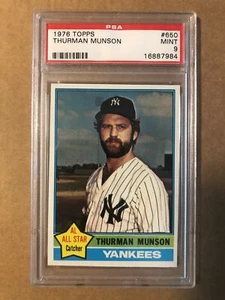 Topps Thurman Munson 1976 #650 PSA 9 - Imagen 1 de 2