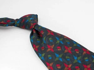 Christian Dior Polyester Tie Charcoal Multicolor Geometric Men's Luxury Necktie - Bild 1 von 5