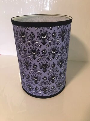 Haunted Mansion Wallpaper Inspired Table Lampshade Purple 9.5" x 7" - Image 1 of 4