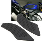 2xBlack Tank Traction Side Pad Gas Fuel Knee Grip Decals Fit Yamaha YZF-R1 15 16