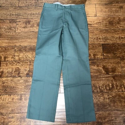 Pantalones de trabajo Big Mac JC Penny de sarga resistente de colección abeto para hombre 34 X 31 nuevos con etiquetas Foto 1 de 4