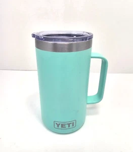 Yeti Rambler 24oz Handle Mug Tumbler Teal Stainless Steel w/ Slider Lid - Bild 1 von 5
