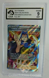 Tarjeta artística completa Pokemon Chilling Reign Karen's Conviction 2021 clasificación 9 - Imagen 1 de 2