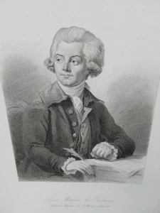 GRAVURE GALERIE HISTORIQUE VERSAILLES 1840 / LOUIS MARQUIS DE FONTANES universit - Picture 1 of 1