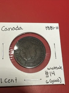 1881-H Canada 1 Cent - VF/EF - Combine Shipping - RARE WORLD - Bin 1 - Picture 1 of 5