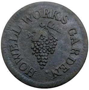 (1834) Signum NJ HT-200a (R-4) Howell Garden Works Hard Times Medaille - Bild 1 von 2