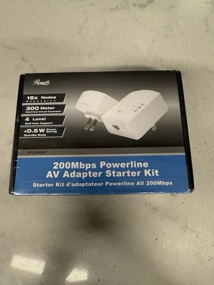 Rosewill RPLC-200KIT 200Mbps Powerline AV Adapter Starter Kit Ethernet Network - Image 1 of 4