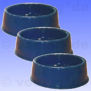 3x Kunststoff Fressnapf 365 ml Fress Napf Schüssel Trinknapf Hunde Katzen blau - Bild 1 von 1