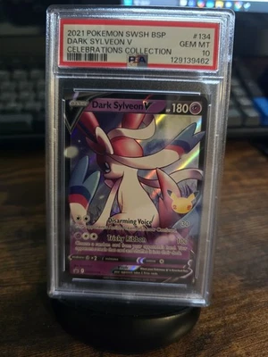 Pokemon TCG 2021 DARK SYLVEON V Celebrations SWSH134 PSA 10 GEM MINT FREE SHIP. - Image 1 of 2