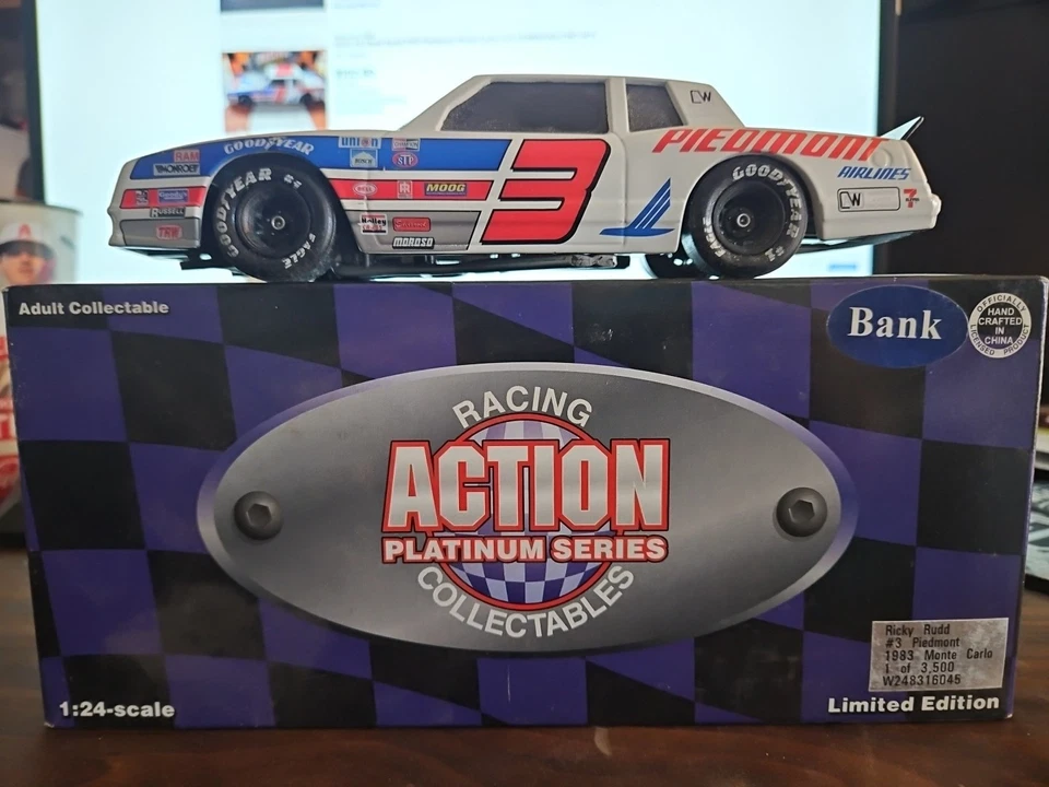 Ricky Rudd Piedmont Airlines 1983 edición limitada banco NASCAR 1:24  Foto 1 de 1