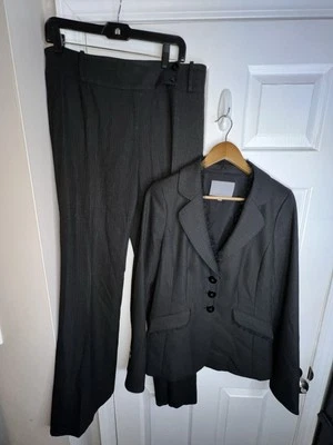 Classiques Entier Mujer’s 10 12 Negro 2 Piezas Bootcut Pantalón Traje Blazer Chaqueta L Foto 1 de 4