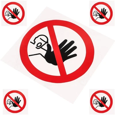  5 Pcs Do Not Enter Sticker Security Stickers Warning Sign Safety - Image 1 of 4
