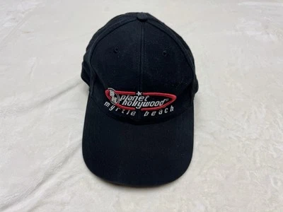 Gorra Planet Hollywood para hombre negra con correa trasera Myrtle Beach 2000 Y2K vintage Foto 1 de 4