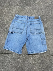 Vintage Y2K 2000s Distressed Union Bay Denim Carpenter Shorts 36 Skater Grunge - Picture 1 of 15