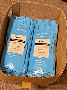 (144) Paar Hausmeister Industrie 18mm Flock gefütterte Latex Neopren Handschuhe | XL - Bild 1 von 7