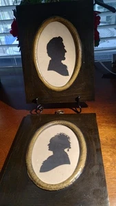 pr framed silhouettes abraham and mary lincoln - Picture 1 of 2