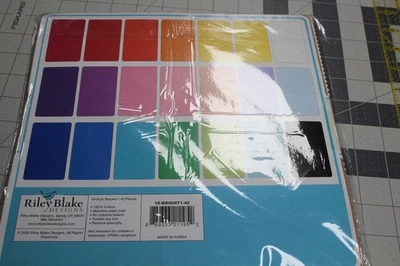 Riley Blake Layer Cake Confetti Cottons Brights Solids (42) 10" x 10" Quilting - Image 1 of 2