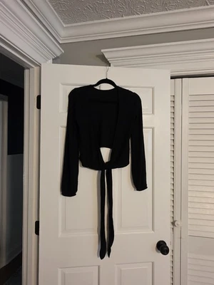 Cárdigan suéter Hollister para mujer extra pequeño tejido abierto corbata frontal cárdigan Foto 1 de 4